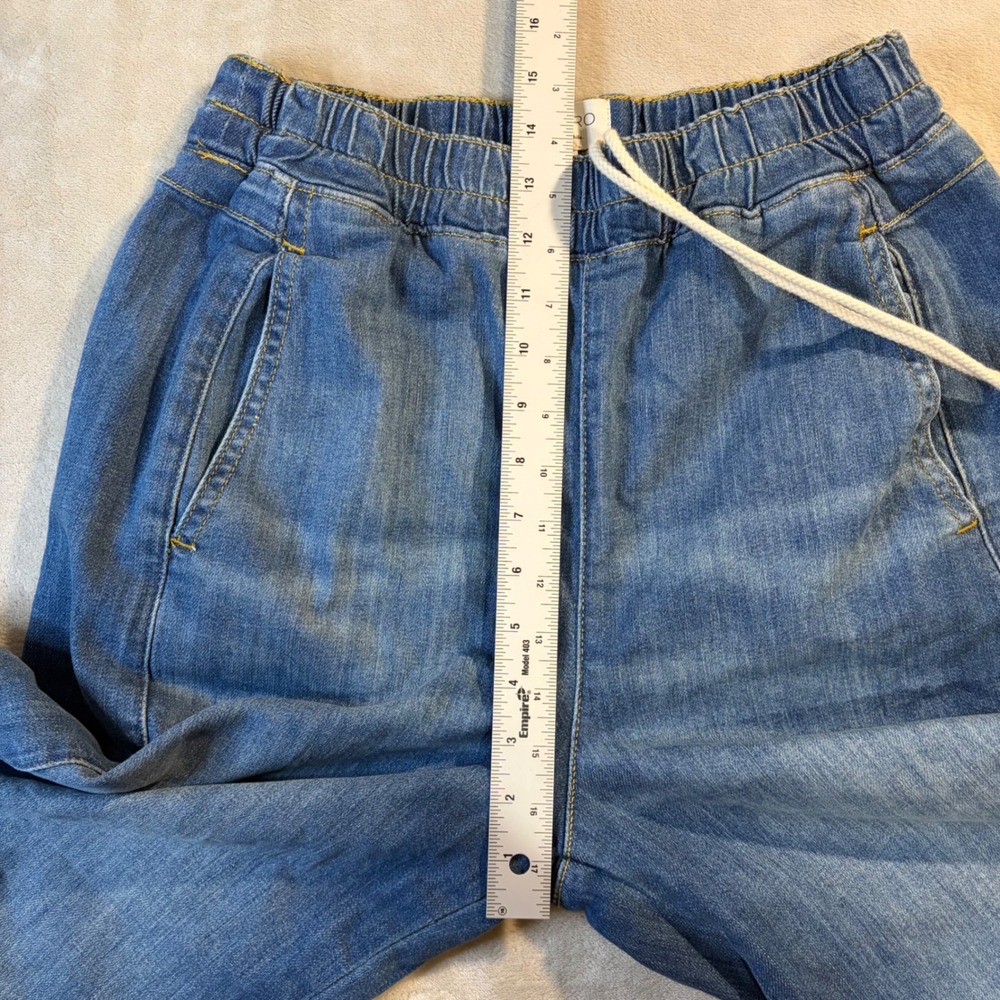 Pilcro Anthropologie Izzie Pull On Barrel Wide Leg Drawstring Jeans Size S - Picture 5 of 10